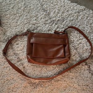 Brown Faux Leather Bag
